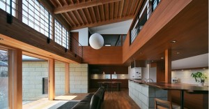 Rumah Jepang Minimalis Berbahan Lantai Kayu dan Beton
