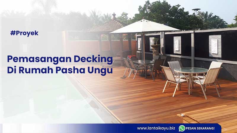 Review Kolam Renang Rumah Pasha Ungu Di Bogor decking kayu di rumah pasha