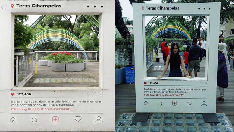 Intip Keindahan di Skywalk Cihampelas Bandung Yang Instagramable border feeds instagram di skywalk Cihampelas