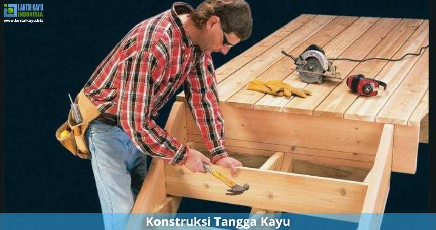 6 Tips Bikin Konstruksi Tangga Kayu Dirumah! detail struktur tangga