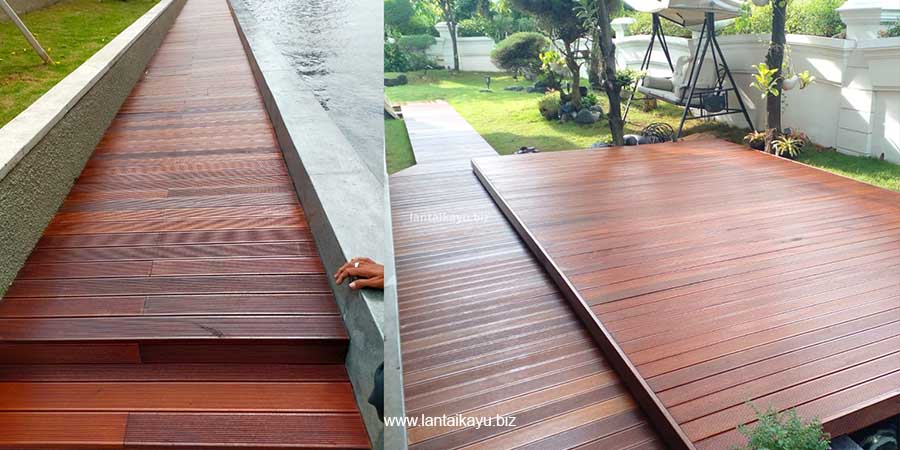Jual Lantai Kayu Merbau Per Meter Harga Terbaru (Indoor & Outdoor) harga Decking kayu merbau biz