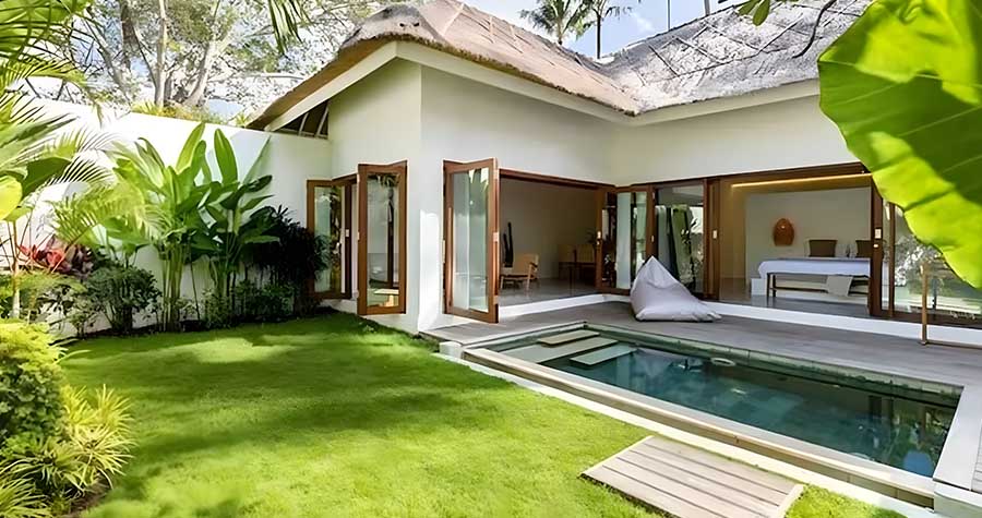 7 Desain Rumah Bali, Yang Lekat elemen khasnya Desain rumah Bali Khas Villa