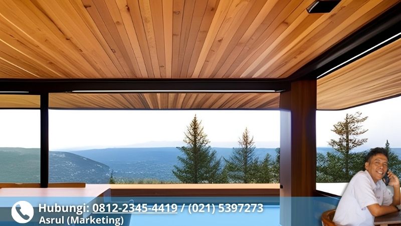 Jual Plafon Kayu Untuk Dekorasi Hotel di Ubud Bali Plafon Kayu Keruing