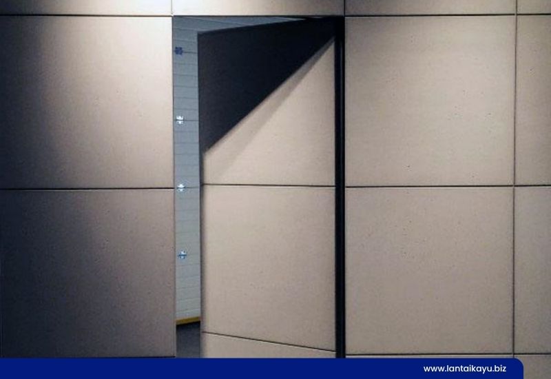 5 Ide Desain Pintu Rahasia yang Unik dan Nyentrik Pintu Rahasia di Balik Cat Dinding Atau Wallpaper